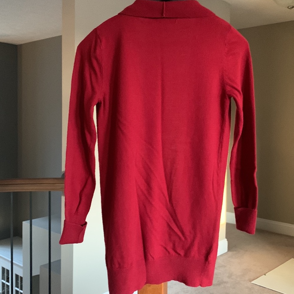Mossimo Dark Red Open Front Cardigan Size M - Picture 2 of 9
